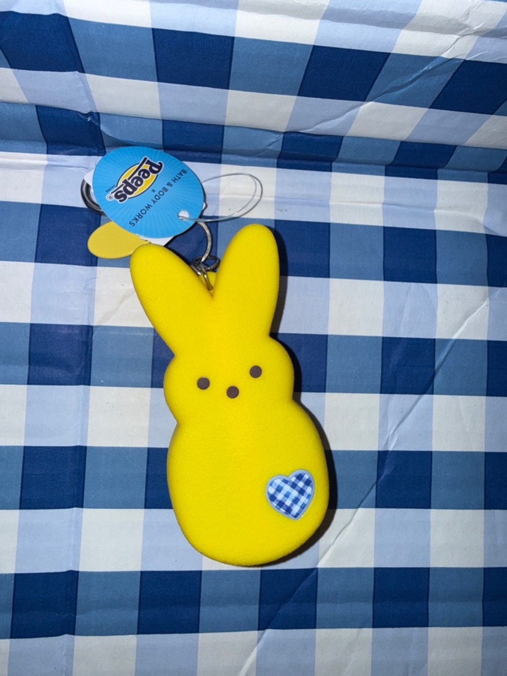 Peeps bunny, hand sanitizer holder